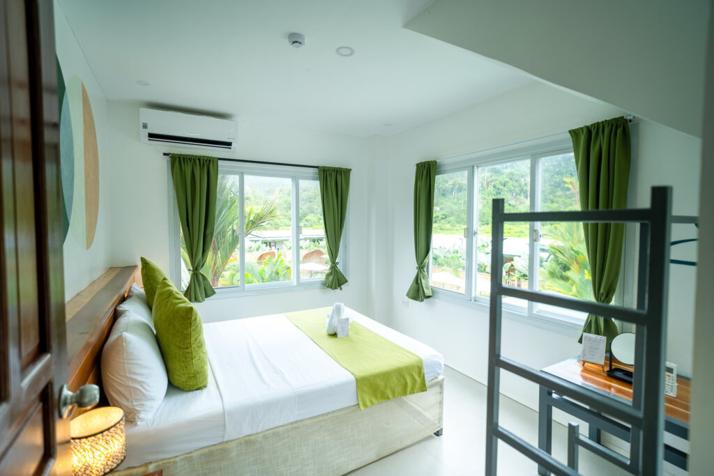 Duplex room window view