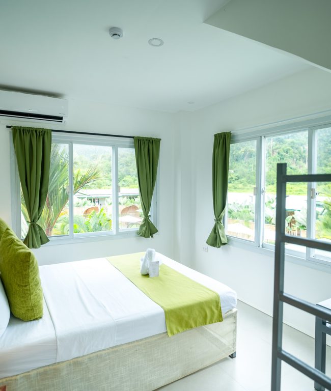 Duplex room window view